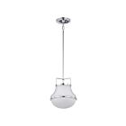 Satco 60-7872 Valdora 1-Light 60W Polished Nickel Pendant