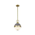 Satco 60-7875 Everton 1-Light 60W Matte Gray Pendant
