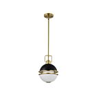 Satco 60-7876 Everton 1-Light 60W Matte Black Pendant