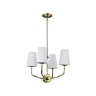 Satco Cordello 60-7884 4-Lights Vintage Brass 240W Chandelier