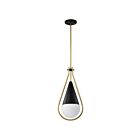 Satco 60-7902 Admiral 1-Light 60W Matte Black Pendant