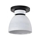 Satco 60-8011 Collins 60W 1-Light Matte Black Flush Mount