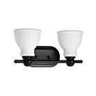 Satco 60-8022 Russel 60W 2-Lights Matte Black Vanity Light