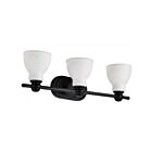 Satco 60-8023 Russel 60W 3-Lights Matte Black Vanity Light