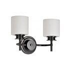 Satco 60-8032 Warren 60W 2-Lights Gun Metal Vanity Light