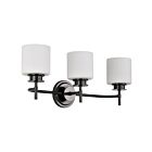 Satco 60-8033 Warren 60W 3-Lights Gun Metal Vanity Light