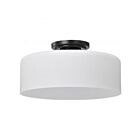 Satco 60-8035 Warren 60W 1-Light Satin White Semi Flush mount