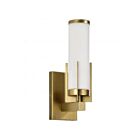 Satco 60-8041 Roselle 60W 1-Light Natural Brass Vanity Light