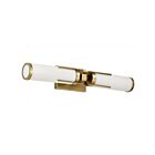 Satco 60-8042 Roselle 60W 2-Lights Natural Brass Vanity Light