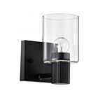 Satco 60-8061 Clarksville 60W 1-Light Matte Black Vanity Light