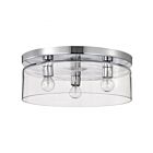 Satco 60-8074 Marlowe 60W 3-Lights Polished Nickel Flush Mount