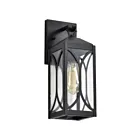 Satco 60-8121 Oaklyn 1-Light 100W Matte Black Outdoor Wall Lantern