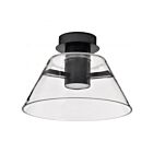 Satco 62-2063 Edmond 12W Matte Black Semi Flush mount