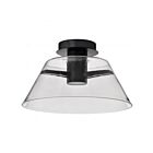 Satco 62-2064 Edmond 18W Matte Black Semi Flush mount