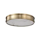 Satco 62-2121 Kendall 25W Burnished Brass Flush Mount