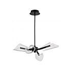 Satco 62-2283 Sedona 24W 4-Lights Matte Black Chandelier