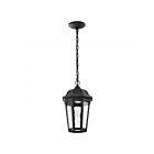 Satco 62-5944 East River 1-Light 10W Matte Black Outdoor Hanging Lantern