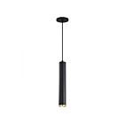 Satco 62-818 1-Light Matte Black/Brushed Brass 12W Pendant