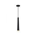 Satco 62-828 1-Light Matte Black/Brushed Brass 12W Pendant