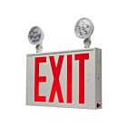 Satco 67-123 Red Exit Sign with Emergency Light