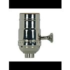Satco 80-1031 Polished Nickel On-Off Turn Knob Socket