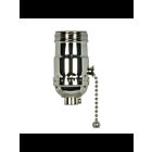 Satco 80-1037 Polished Nickel On-Off Pull Chain Socket
