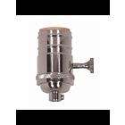 Satco 80-1047 Polished Nickel 3 Way (2 Circuit) Turn Knob Socket