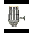 Satco 80-1049 Polished Nickel 3 Way (2 Circuit) Turn Knob Socket