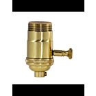 Satco 80-1066 Polished Brass Full Range Turn Knob Dimmer Socket
