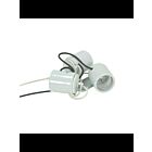 Satco 80-1082 Glazed 3-Light Porcelain Socket