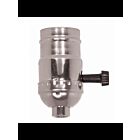Satco 80-1098 Nickel 3-Way (2 Circuit) Turn Knob Socket