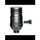 Satco 80-1969 Dark Antique Brass 3-Way (2 Circuit) Turn Knob Socket