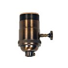 Satco 80-2153 3 Way Cast Socket Dark Antique Brass Finish