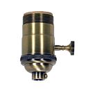 Satco 80-2158 3 Way Cast Socket Antique Brass Finish