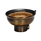 Satco 80-2390 Dark Antique Brass 1/4 IPS Stamped Solid Brass Caps With Set Screw