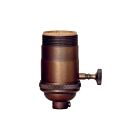Satco 80-2421 On-Off Socket Dark Antique Cast Brass