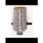 Satco 90-1667 Polished Nickel On-Off Push Thru Socket