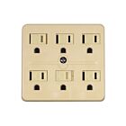 Satco 90-2630 Ivory 6 Outlet Grounded Adapter