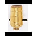 Satco 90-870 Polished Brass On-Off Push Thru Socket