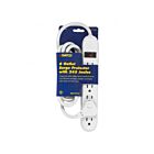 Satco 91-229 6' Cord 6 Outlet Standard Surge Strip with Flat Plug