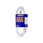Satco 93-5049 White 12 Foot White Extension Cord