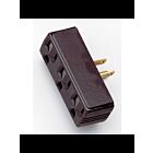 Satco S70-547 Ivory Triple Tap Adapter