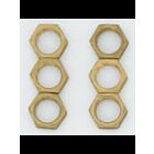Satco S70-621 Brass 6 Brass Locknuts