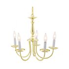 Nuvo Lighting SF76-280 5-Lights 300W Polished Brass 1-Tier Chandelier
