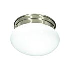 Nuvo Lighting SF76-601 1-Light 60W Brushed Nickel Mushroom Ceiling Flush Mount
