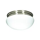 Nuvo Lighting SF76-605 2-Lights 120W Brushed Nickel Mushroom Ceiling Flush Mount
