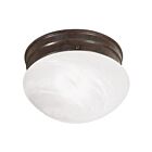 Nuvo Lighting SF76-670 1-Light 60W Old Bronze Small Mushroom Ceiling Flush Mount