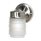 Nuvo Lighting SF76-701 1-Light 60W Brushed Nickel Outdoor Wall Lantern