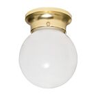 Nuvo Lighting SF77-109 1-Light 60W Polished Brass Ceiling Ball Flush Mount