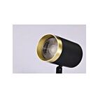 Satco TH637 Matte Black/Brushed Brass LED Track Cylinder